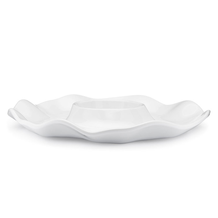 Latitude Run® Contrast Melamine Chips And Dip Platter Wayfair